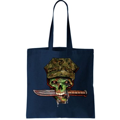 Marine Skull Tote Bag