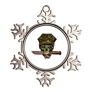 Marine Skull Metallic Star Ornament