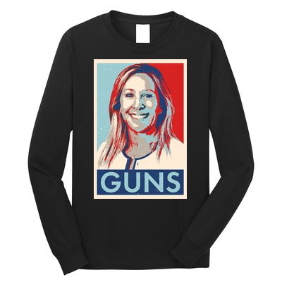 Marjorie Taylor Greene Guns Vintage Vote Poster Long Sleeve Shirt