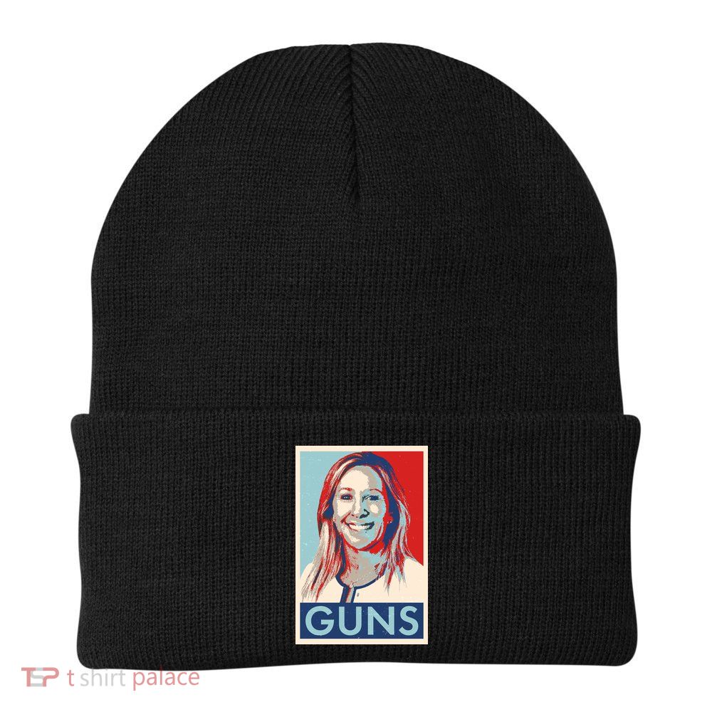 Marjorie Taylor Greene Guns Vintage Vote Poster Beanie