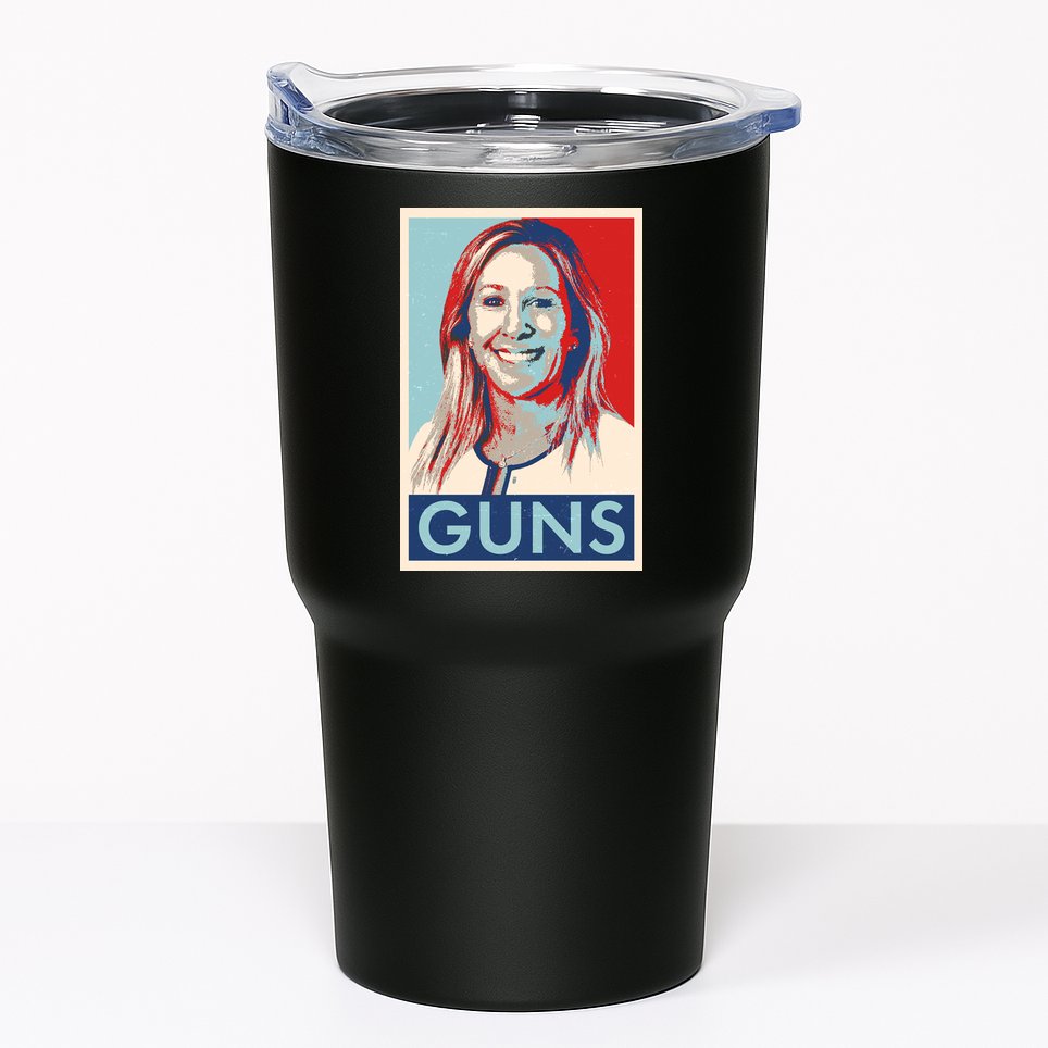 Marjorie Taylor Greene Guns Vintage Vote Poster Tumbler