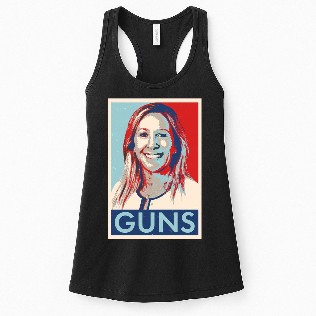 Marjorie Taylor Greene Guns Vintage Vote Poster Womens Tank Top