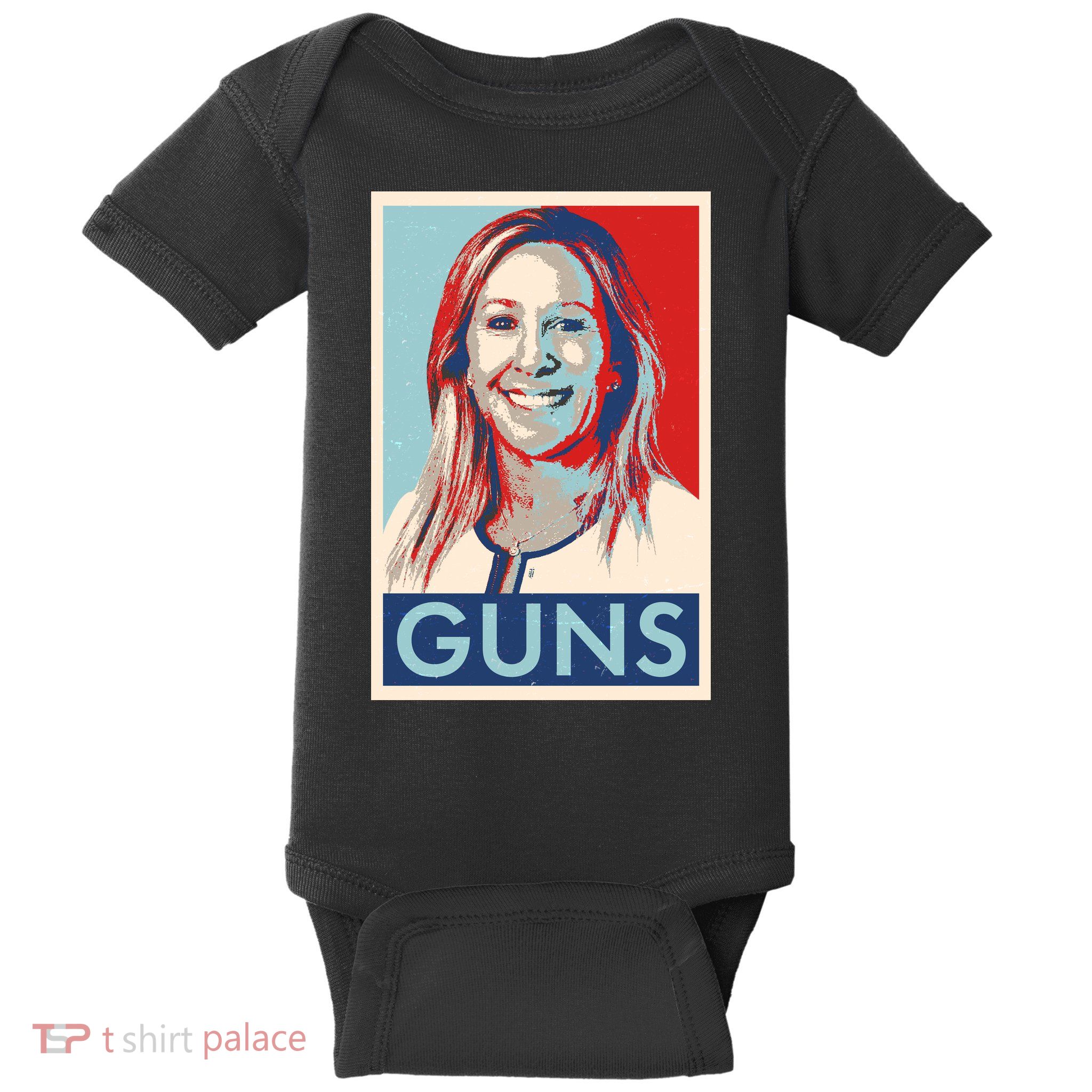 Marjorie Taylor Greene Guns Vintage Vote Poster Baby Bodysuit