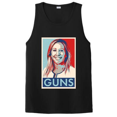 Marjorie Taylor Greene Guns Vintage Vote Poster PosiCharge Competitor Tank