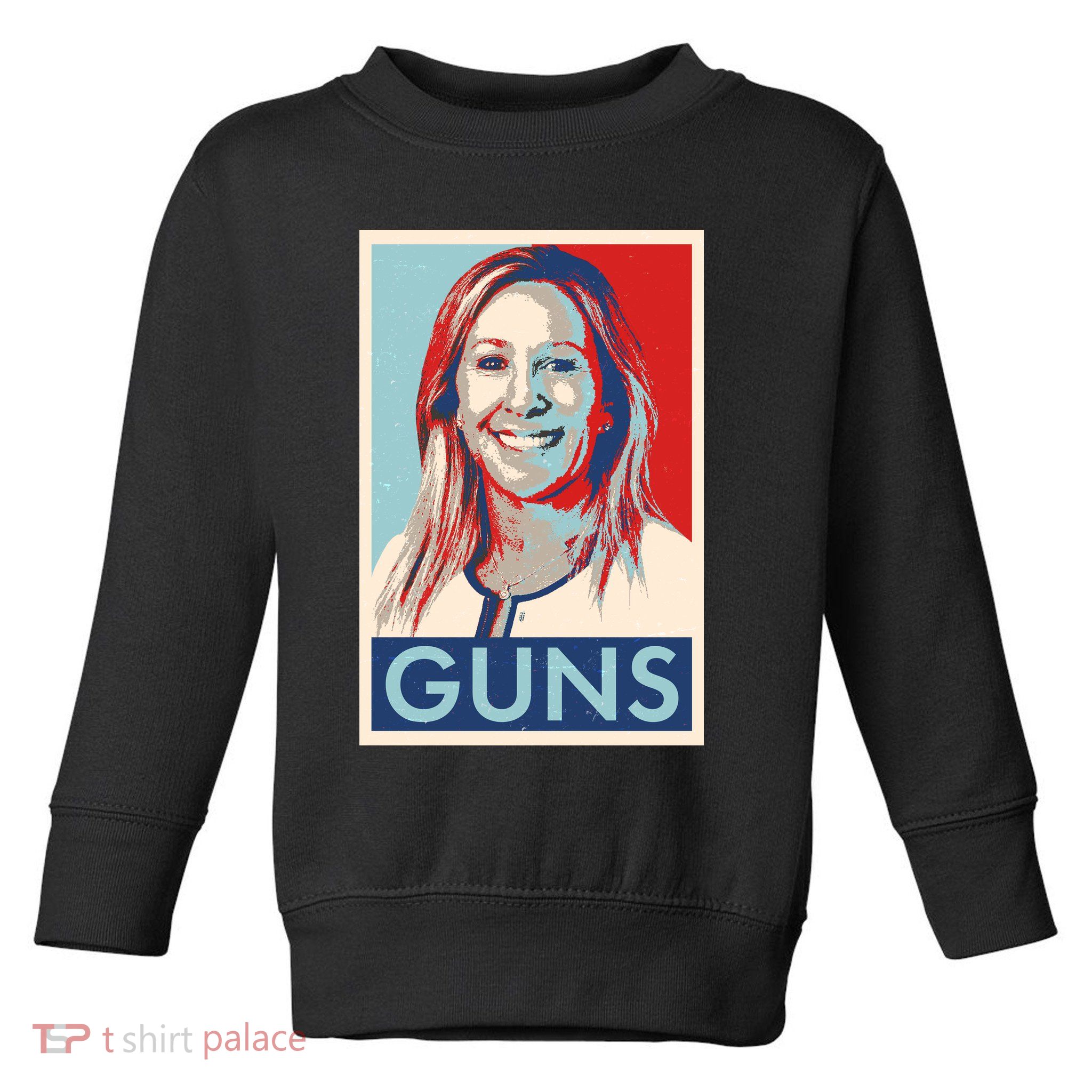 Marjorie Taylor Greene Guns Vintage Vote Poster Toddler Sweatshirt