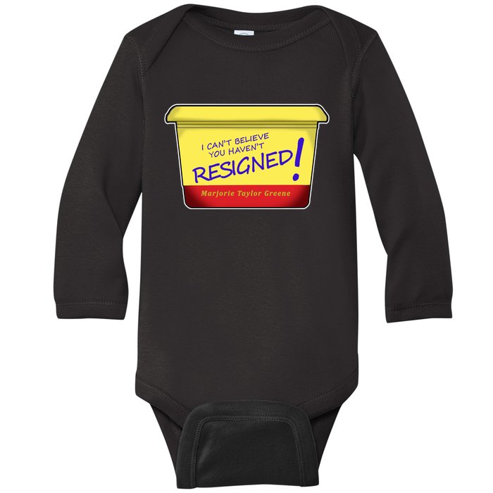 Marjorie Taylor Greene Margarine Politics Baby Long Sleeve Bodysuit