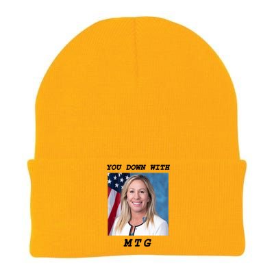 Marjorie Taylor Greene You Down With MTG Knit Cap Winter Beanie