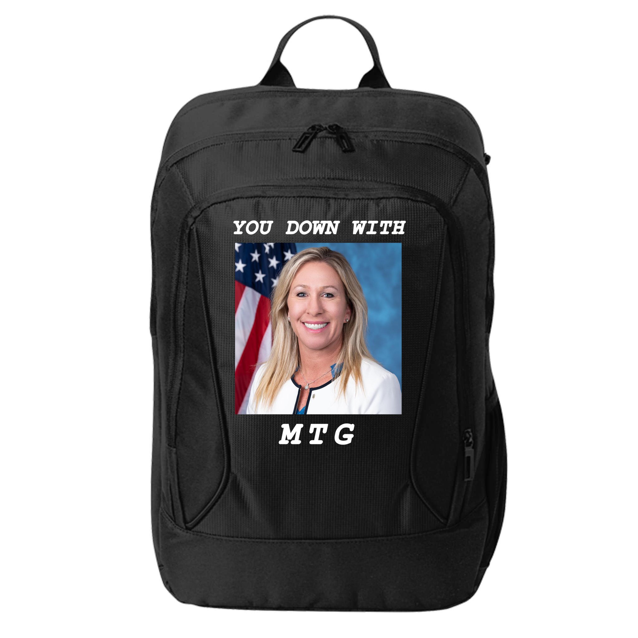 Marjorie Taylor Greene You Down With MTG City Backpack