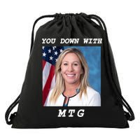 Marjorie Taylor Greene You Down With MTG Drawstring Bag