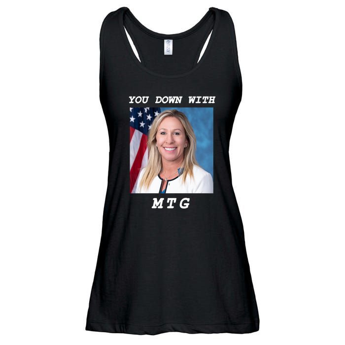 Marjorie Taylor Greene You Down With MTG Ladies Essential Flowy Tank