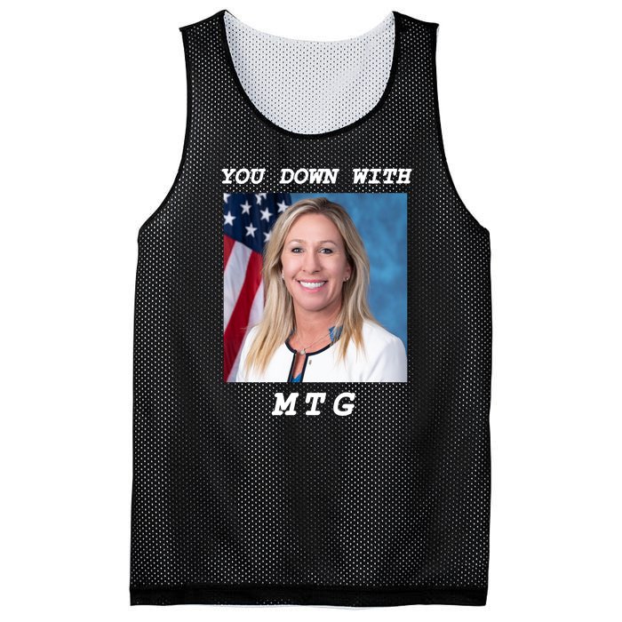 Marjorie Taylor Greene You Down With MTG Mesh Reversible Basketball Jersey Tank