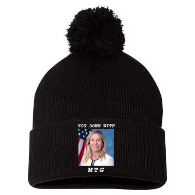 Marjorie Taylor Greene You Down With MTG Pom Pom 12in Knit Beanie