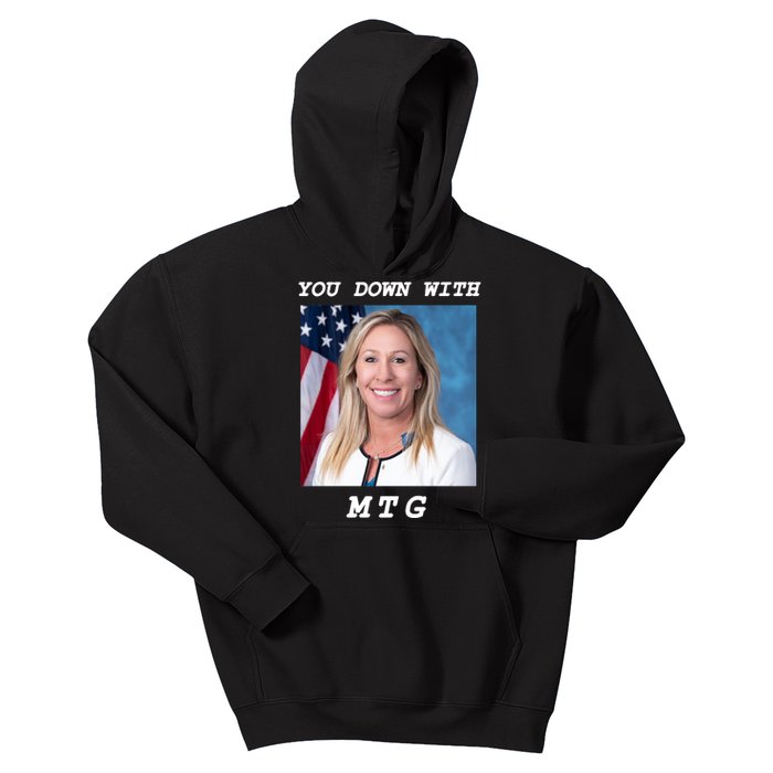 Marjorie Taylor Greene You Down With MTG Kids Hoodie