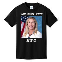 Marjorie Taylor Greene You Down With MTG Kids T-Shirt