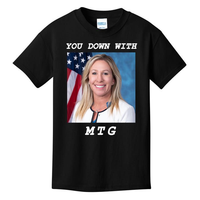 Marjorie Taylor Greene You Down With MTG Kids T-Shirt