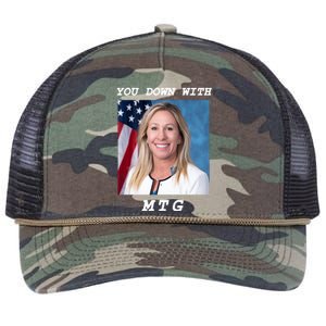 Marjorie Taylor Greene You Down With MTG Retro Rope Trucker Hat Cap