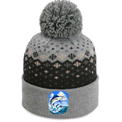 Marlin Fishing The Baniff Cuffed Pom Beanie