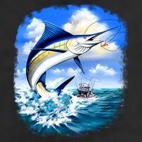 Marlin Fishing Cool Comfort Performance Bucket Hat