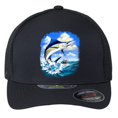 Marlin Fishing Flexfit Unipanel Trucker Cap