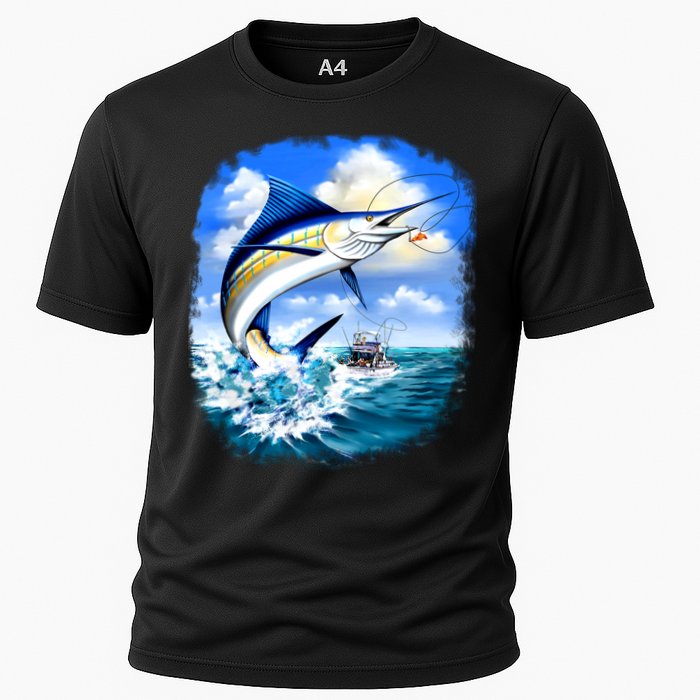 Marlin Fishing Cooling Performance Crew T-Shirt