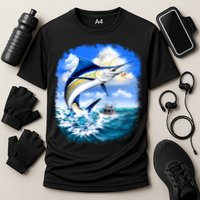 Marlin Fishing Cooling Performance Crew T-Shirt