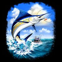 Marlin Fishing Cooling Performance Crew T-Shirt
