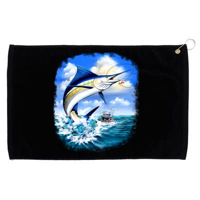 Marlin Fishing Grommeted Golf Towel