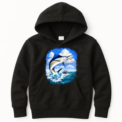 Marlin Fishing Kids Hoodie