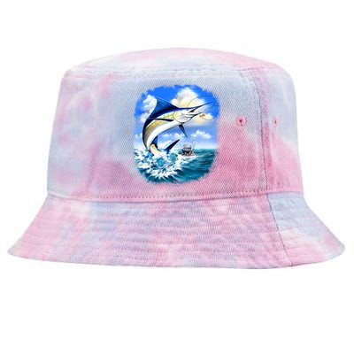 Marlin Fishing Tie-Dyed Bucket Hat