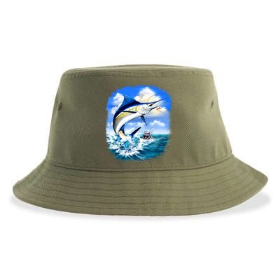 Marlin Fishing Sustainable Bucket Hat