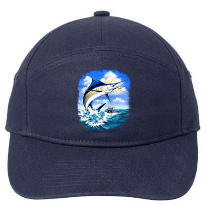 Marlin Fishing 7-Panel Snapback Hat