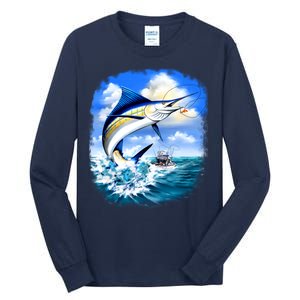 Marlin Fishing Tall Long Sleeve T-Shirt