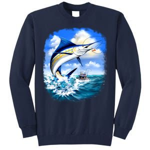 Marlin Fishing Tall Sweatshirt