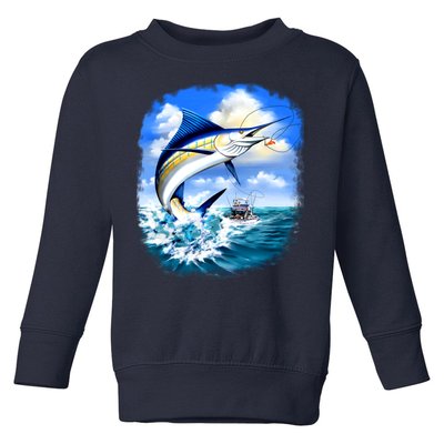 Marlin Fishing Toddler Sweatshirt