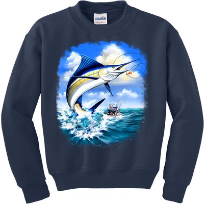 Marlin Fishing Kids Sweatshirt