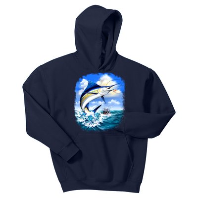 Marlin Fishing Kids Hoodie