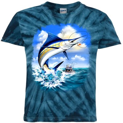 Marlin Fishing Kids Tie-Dye T-Shirt