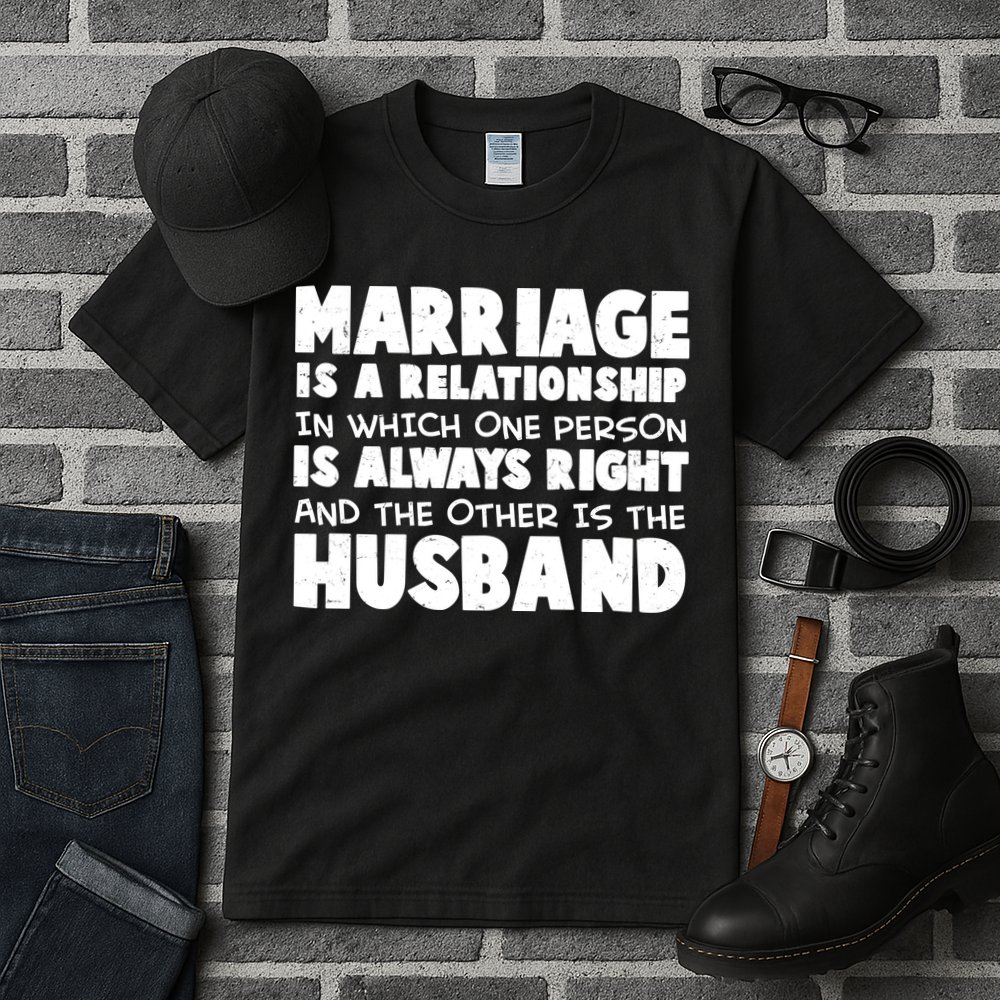 Marriage Is A Relationship Funny Husband Tall T-Shirt