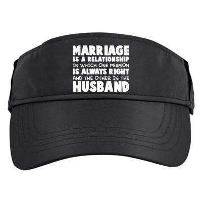 Marriage Is A Relationship Funny Husband Adult Drive Performance Visor