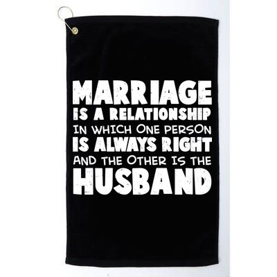 Marriage Is A Relationship Funny Husband Golf Towel