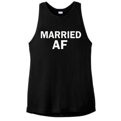 Married AF Ladies PosiCharge Tri-Blend Wicking Tank