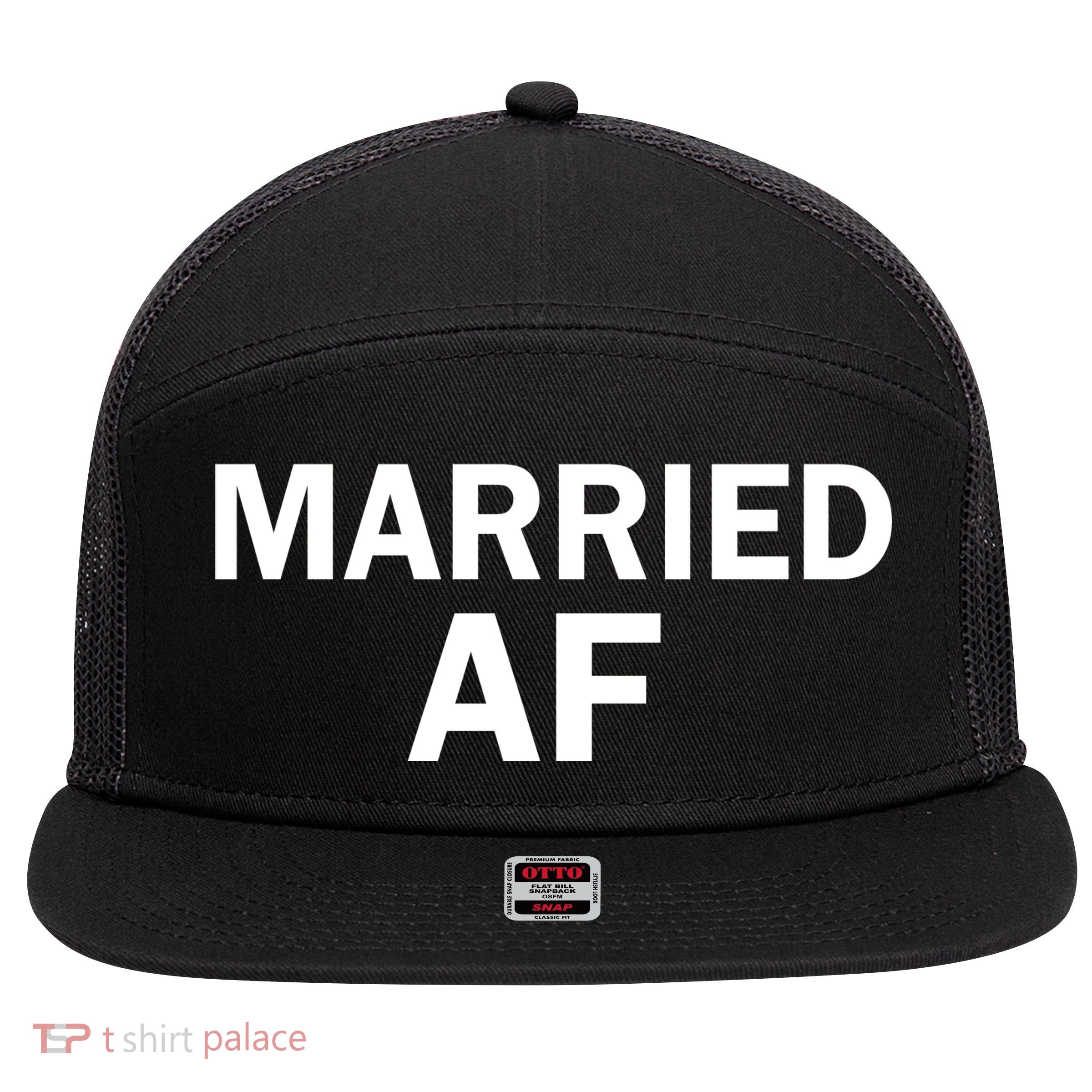Married AF 7 Panel Mesh Trucker Snapback Hat