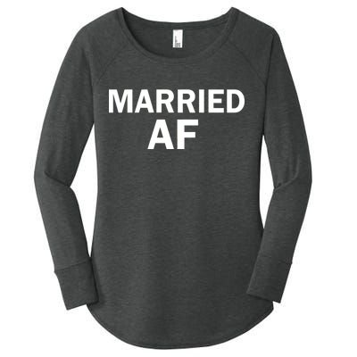 Married AF Women's Perfect Tri Tunic Long Sleeve Shirt