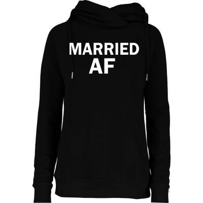 Married AF Womens Funnel Neck Pullover Hood