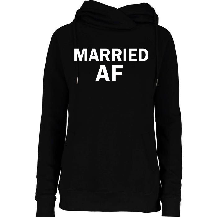 Married AF Womens Funnel Neck Pullover Hood