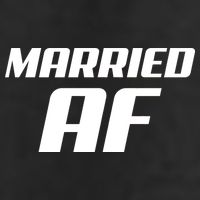 Married AF Funny Marriage Wedding 7 Panel Mesh Trucker Snapback Hat
