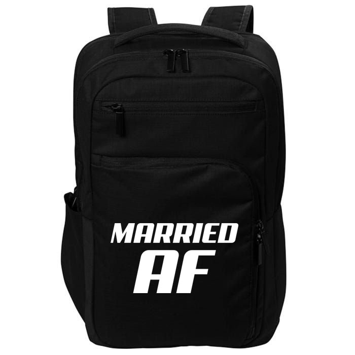 Married AF Funny Marriage Wedding Impact Tech Backpack