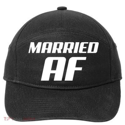 Married AF Funny Marriage Wedding 7-Panel Snapback Hat