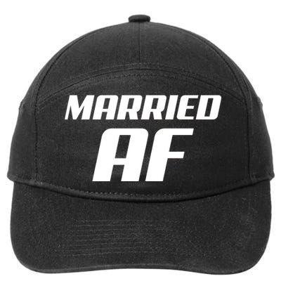 Married AF Funny Marriage Wedding 7-Panel Snapback Hat