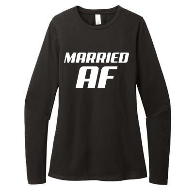 Married AF Funny Marriage Wedding Womens CVC Long Sleeve Shirt